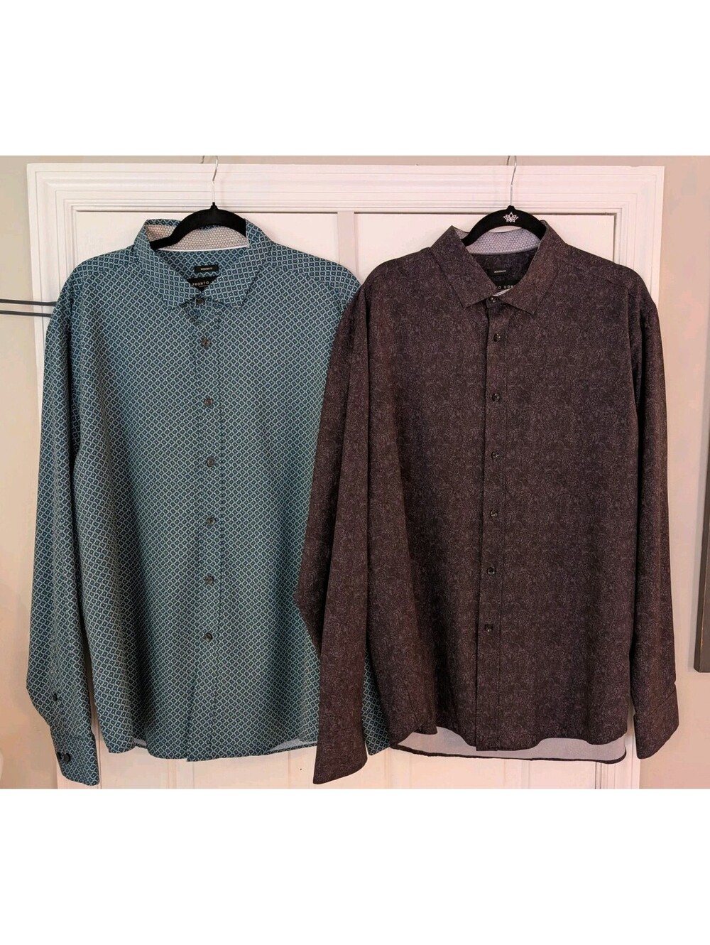Pronto Uomo Men's Button Down Long Sleeve Shirt Sz XL Lot of 2